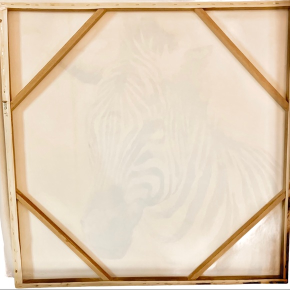 Large Zebra Canvas 39.5”x 39” Home Wall Decor - Picture 2 of 2